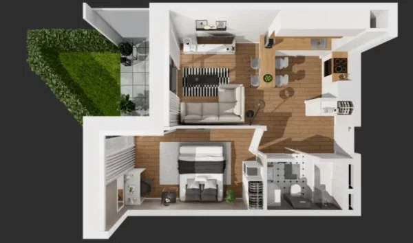 1 bedroom apartment 43 m² Gdansk, Poland - obrazek 13