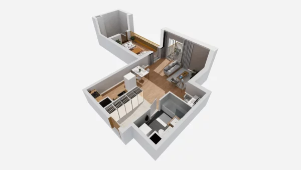Studio apartment 1 bedroom 45 m² Warsaw, Poland - obrazek 3