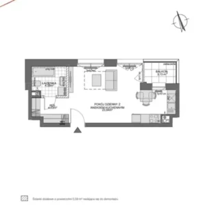 1 room apartment 33 m² Gdansk, Poland
