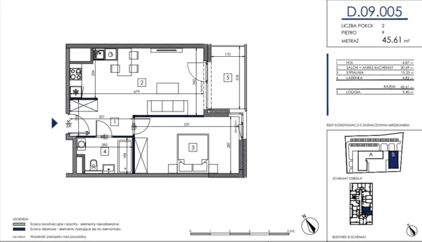 1 bedroom apartment 46 m² Poznan, Poland - obrazek 5