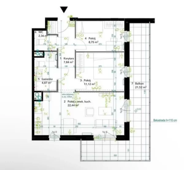 2 room apartment 57 m² Warsaw, Poland - obrazek 5