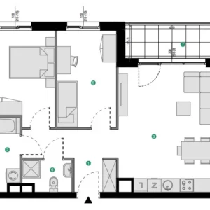 2 bedroom apartment 66 m² Gdansk, Poland