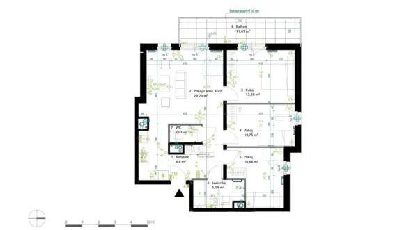 3 bedroom apartment 78 m² Warsaw, Poland - obrazek 8