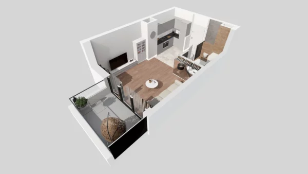 Studio apartment 1 bedroom 29 m² Warsaw, Poland - obrazek 5