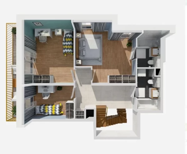 Multilevel apartments 5 bedrooms 117 m² Warsaw, Poland - obrazek 4