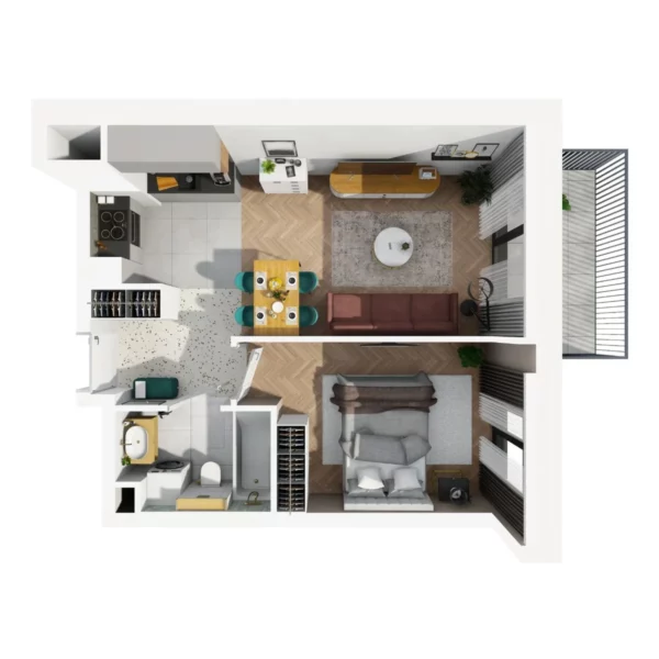 2 room apartment 40 m² Warsaw, Poland - obrazek 10