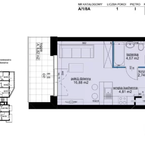 1 bedroom apartment 29 m² Poznan, Poland