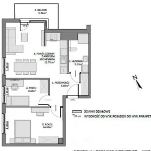 2 bedroom apartment 60 m² Gdansk, Poland