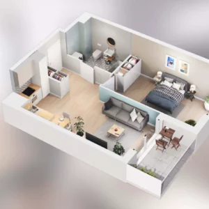 1 bedroom apartment 46 m² Poznan, Poland