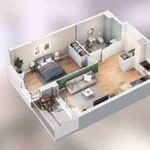 1 bedroom apartment 46 m² Poznan, Poland