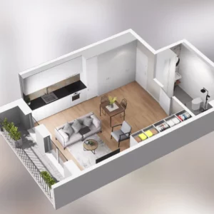 1 bedroom apartment 35 m² Poznan, Poland