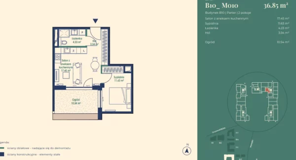 1 bedroom apartment 37 m² Poznan, Poland - obrazek 6