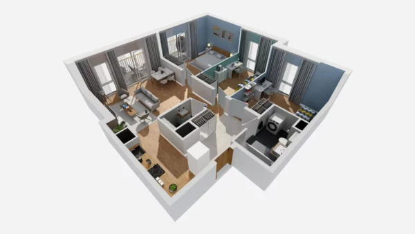 3 bedroom apartment 78 m² Warsaw, Poland - obrazek 7