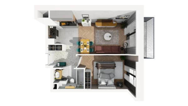 2 room apartment 40 m² Warsaw, Poland - obrazek 7