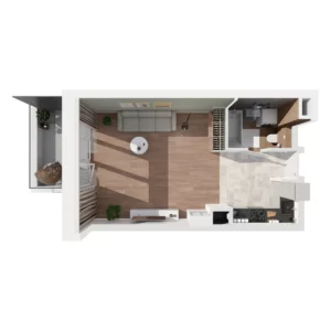 Studio apartment 1 bedroom 34 m² Warsaw, Poland