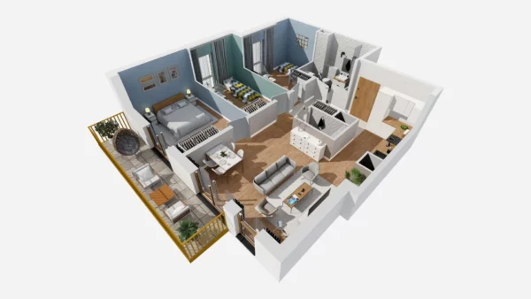 3 bedroom apartment 78 m² Warsaw, Poland - obrazek 6
