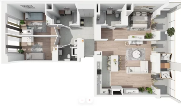3 bedroom apartment 99 m² Warsaw, Poland - obrazek 3