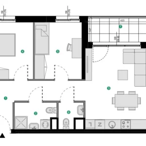 2 bedroom apartment 61 m² Gdansk, Poland
