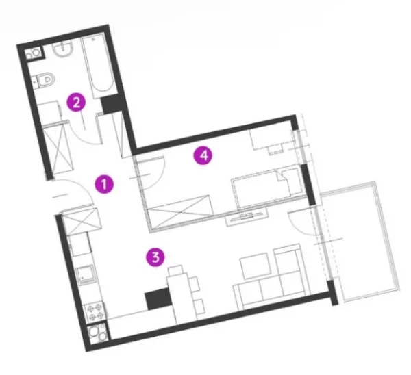 2 room apartment 41 m² Gliwice, Poland - obrazek 10