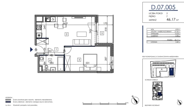 1 bedroom apartment 46 m² Poznan, Poland - obrazek 5