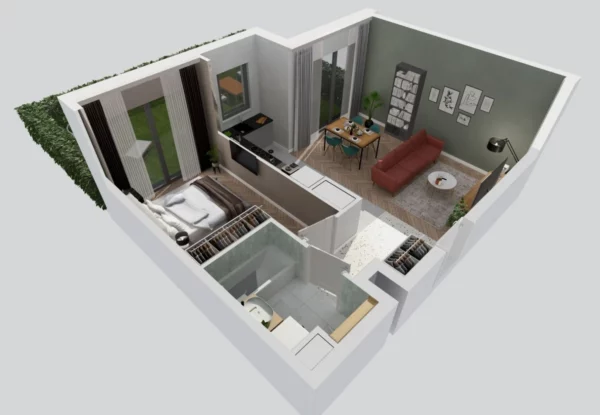 Penthouse 2 rooms  Warsaw, Poland - obrazek 5