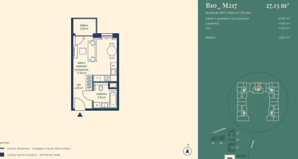 1 bedroom apartment 27 m² Poznan, Poland - obrazek 6