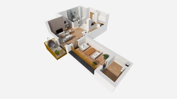 Studio apartment 1 bedroom 45 m² Warsaw, Poland