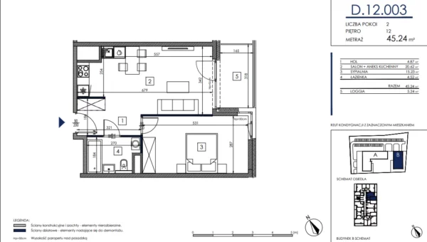1 bedroom apartment 45 m² Poznan, Poland - obrazek 5