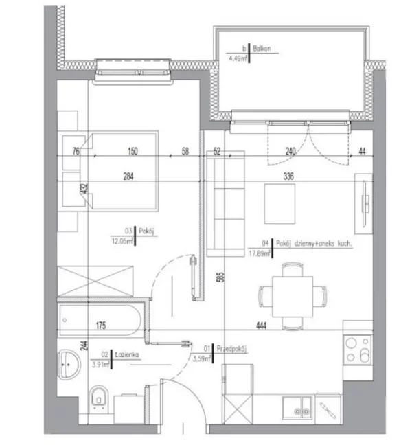 2 room apartment 37 m² Radzymin, Poland - obrazek 6