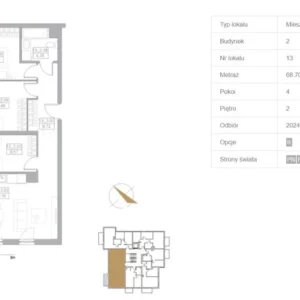 3 bedroom apartment 69 m² Reda, Poland