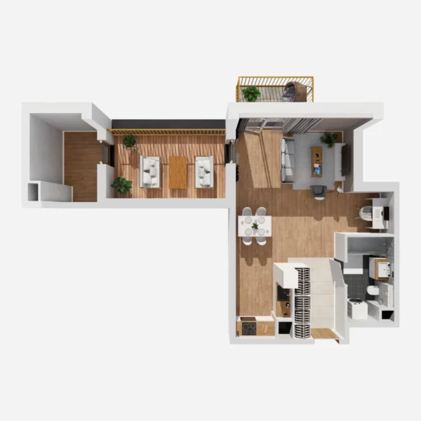 Studio apartment 1 bedroom 45 m² Warsaw, Poland - obrazek 7