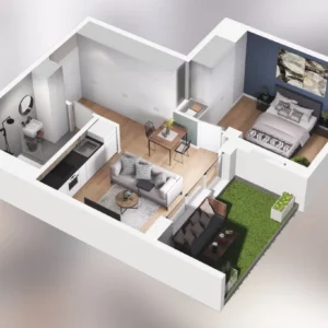 1 bedroom apartment 37 m² Poznan, Poland