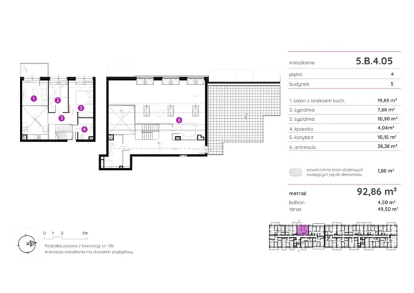 2 bedroom apartment 93 m² Poznan, Poland - obrazek 2