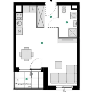 1 room apartment 33 m² Gdansk, Poland