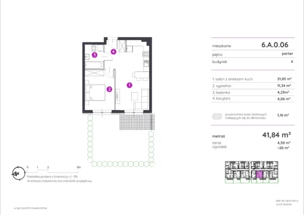1 bedroom apartment 42 m² Poznan, Poland - obrazek 3