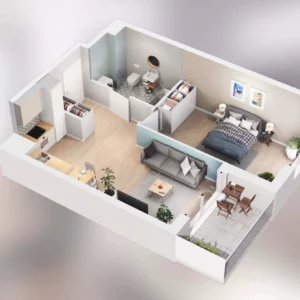 1 bedroom apartment 46 m² Poznan, Poland
