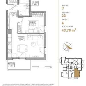 1 bedroom apartment 44 m² Reda, Poland