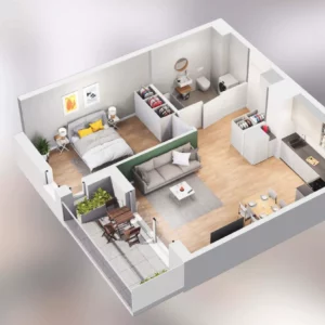 1 bedroom apartment 47 m² Poznan, Poland