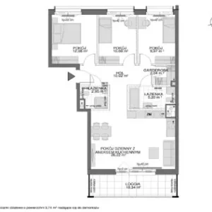 3 bedroom apartment 82 m² Gdansk, Poland