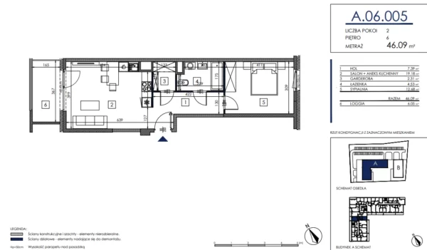 1 bedroom apartment 46 m² Poznan, Poland - obrazek 5