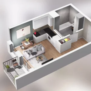 1 bedroom apartment 27 m² Poznan, Poland