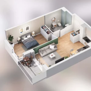 1 bedroom apartment 46 m² Poznan, Poland