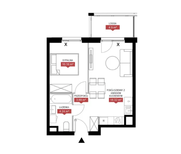 1 bedroom apartment 37 m² Warsaw, Poland - obrazek 3