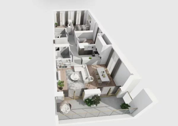 3 bedroom apartment 85 m² Warsaw, Poland - obrazek 2