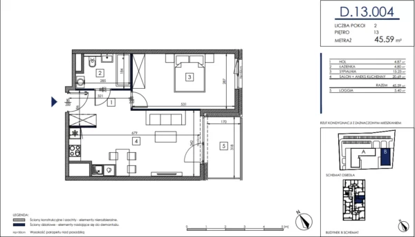 1 bedroom apartment 46 m² Poznan, Poland - obrazek 5