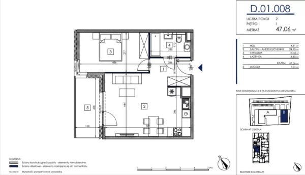 1 bedroom apartment 47 m² Poznan, Poland - obrazek 5