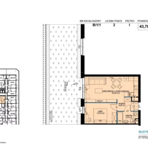 1 bedroom apartment 44 m² Poznan, Poland