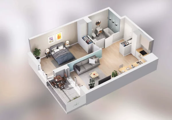 1 bedroom apartment 45 m² Poznan, Poland