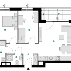 2 bedroom apartment 64 m² Gdansk, Poland