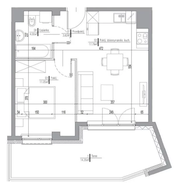 2 room apartment 37 m² Radzymin, Poland - obrazek 6
